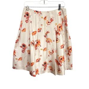Floral Cream Skirt by Banana Republic